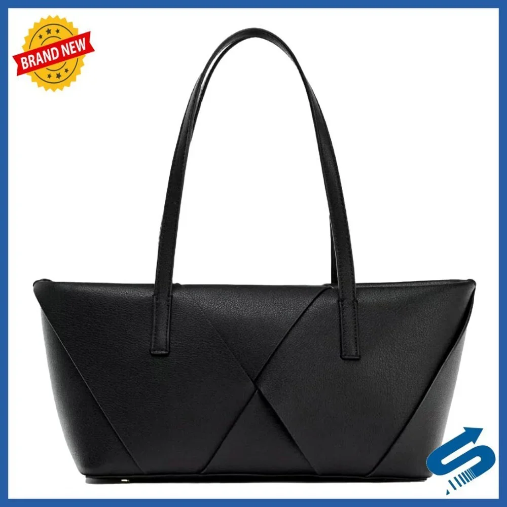 Geometric Fold Patchwork PU Tote Hobo Shoulder Bag Large Capacity Travel